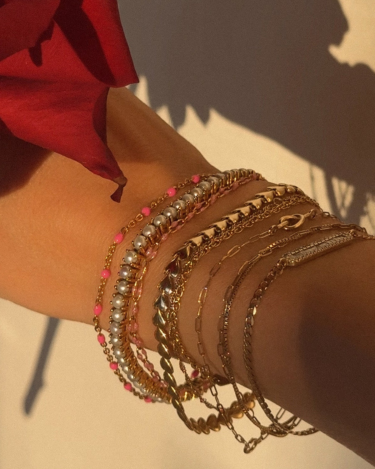 Hot Pink Candy Chain Anklet for Women - Trendy Summer Beach Jewelry Accessory - Perfect for Parties, Vacations & Boho Outfits