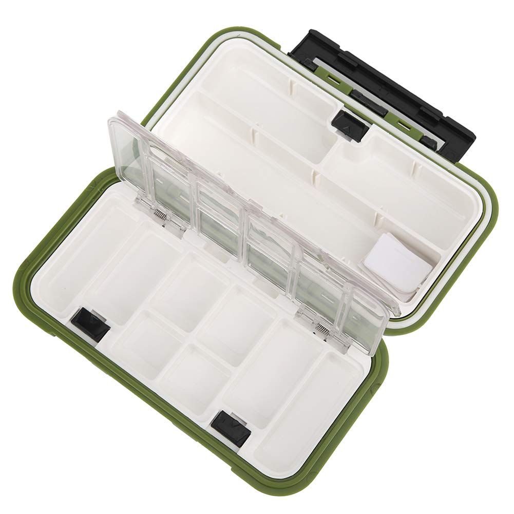 EVTSCAN Waterproof ABS Fishing Tackle Box - Portable Bait & Lure Storage Organizer with Hooks Compartment | Perfect for Freshwater & Saltwater Fishing Trips, Boat & Shore Angling Accessories