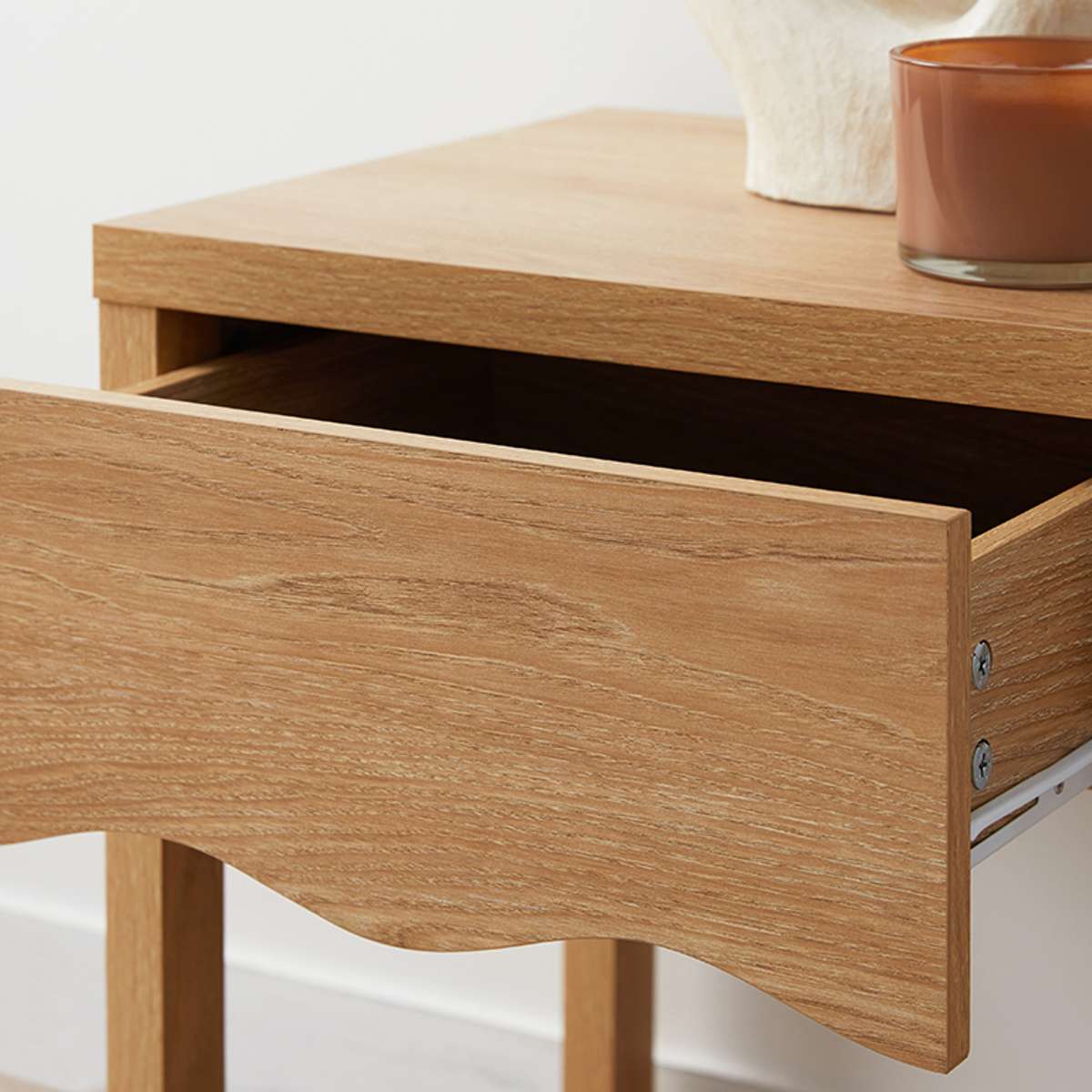 Malena Bedside Table - Natural Wood Nightstand for Bedroom, Living Room & Office - Perfect for Storage & Decor