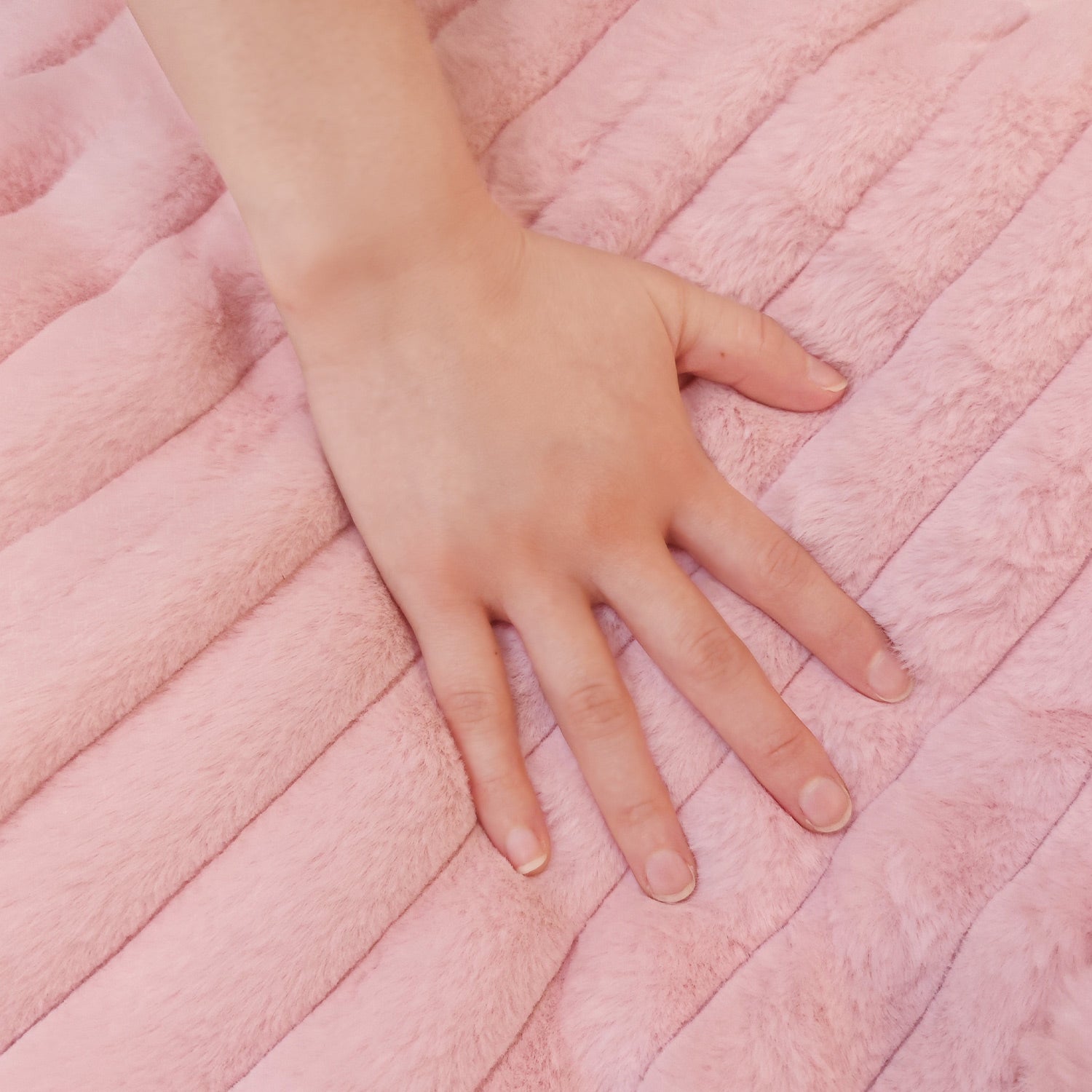 MAXYOYO Ultra Soft Striped Faux Fur Body Pillow - 20x54 Inch Long Hugging Pillow for Adults, Pink - Perfect for Side Sleepers, Pregnancy Support & Couch Lounging