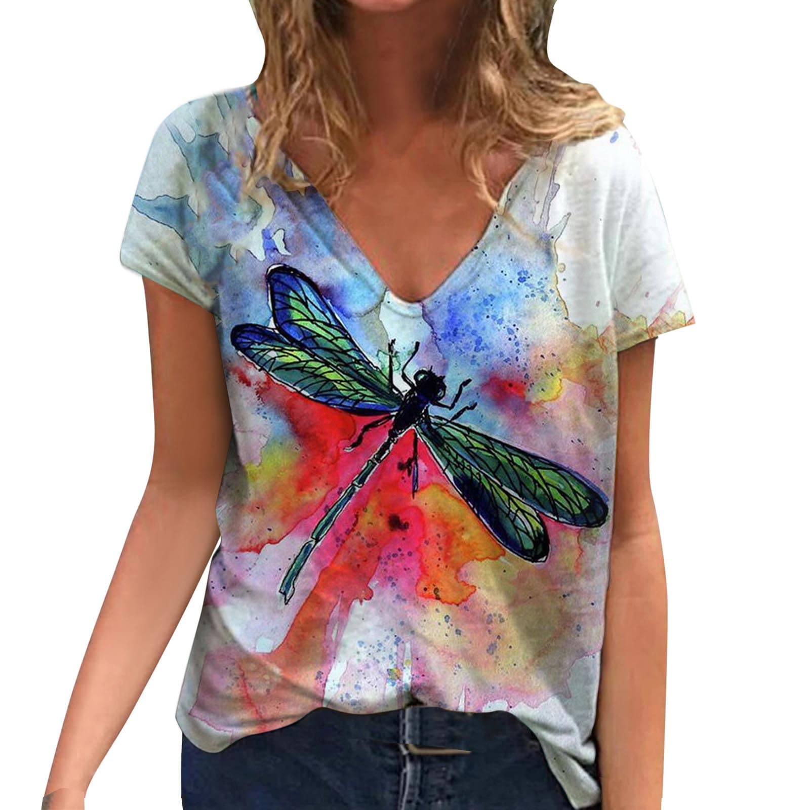 Stylish MOKINGTOP Women's Summer T-Shirts - Short Sleeve Tunic Tops with Strappy Cold Shoulder Design | Perfect for Casual Outings, Beach Vacations & Summer Fashion