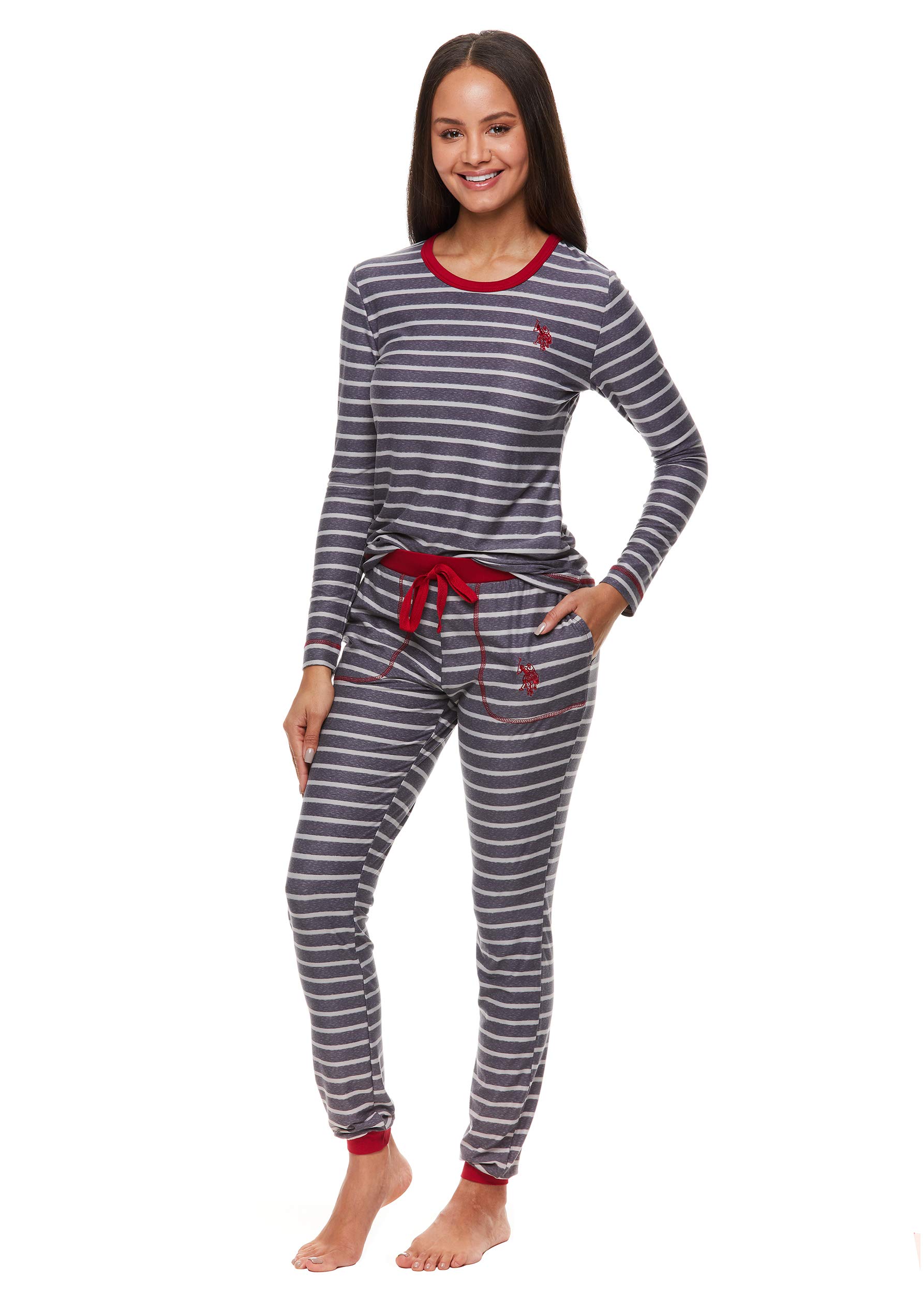 U.S. Polo Assn. Women's 2-Piece Pajama Set - Soft Cotton Sleepwear for Women - Perfect for Lounging, Sleepovers & Cozy Nights at Home