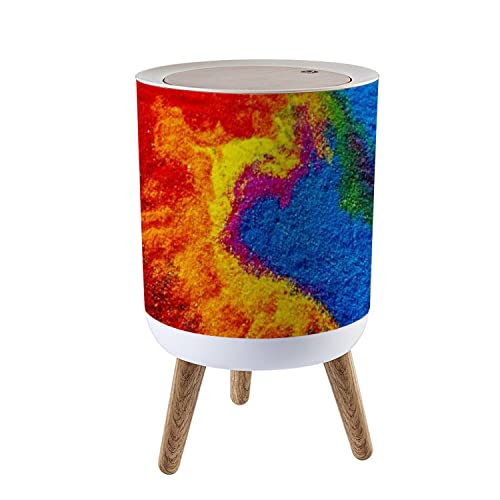 Small Trash Can with Lid - 2 Gallon Bathroom, Kitchen, Office & Bedroom Waste Bin - Dog Proof, Leak Proof Garbage Can - Cute Decorative Trash Bin for Diaper Disposal, Home & Office Use