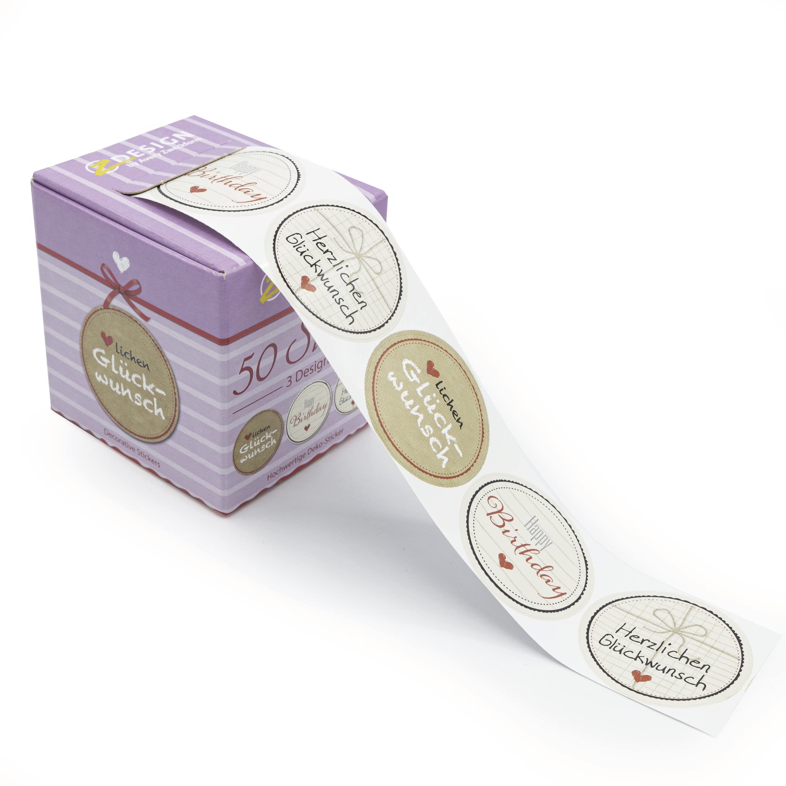 Avery 56814-A 'Congratulations' Stickers on a Roll, 50 x 38 mm Self-Adhesive Labels - 1 Dispenser Box (500 Stickers) for Greeting Cards, Gifts, Party Favors & Scrapbooking