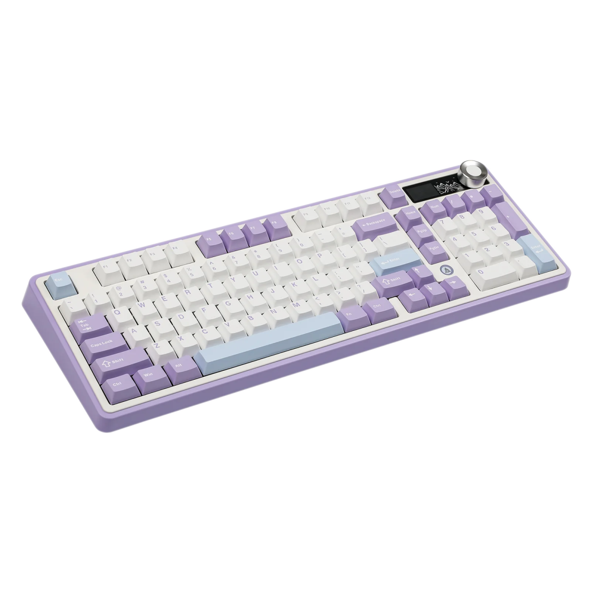 Ajazz AK980 RGB Mechanical Keyboard - Purple, White & Blue - Wired & Wireless with Screen - Maillard Switches - Perfect for Gaming, Typing & Office Work