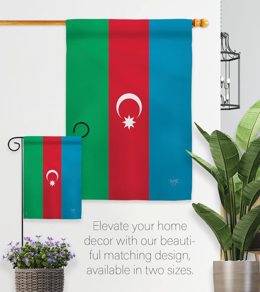 Azerbaijan National Flag Set 28x40