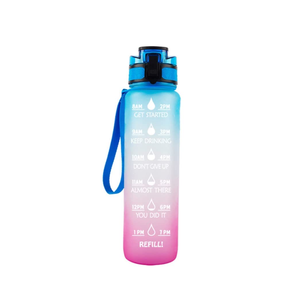 1.5L Gradient Fitness Water Bottle - Large Capacity BPA-Free Plastic Sports Jug for Gym, Hiking & Travel - Portable Outdoor Drinking Bottle with Leakproof Lid - Perfect for Workouts, Running & Camping