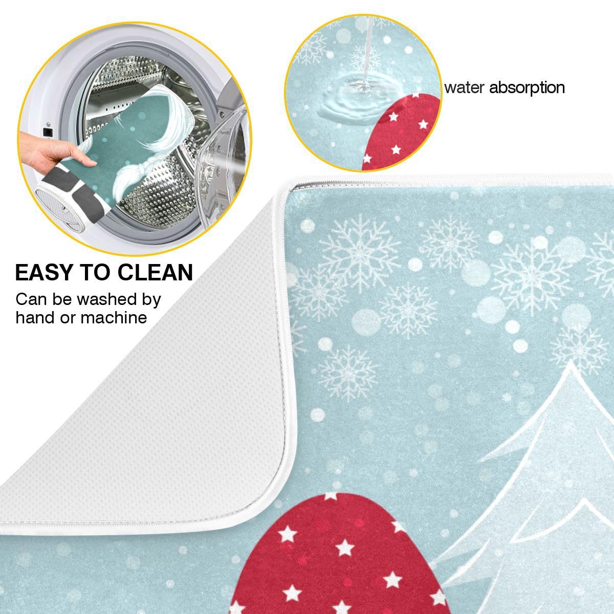 Christmas Happy Gnomes Dish Drying Mat - 18