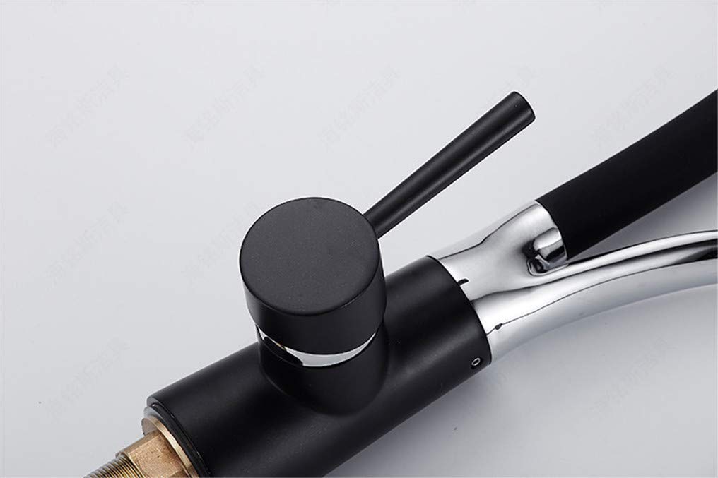 360 Degree Rotating Universal Kitchen Faucet with Single Lever Deck Mount - Matte Black Spray Paint, Aerator - Perfect for Modern Kitchens, Dishwashing & Food Prep