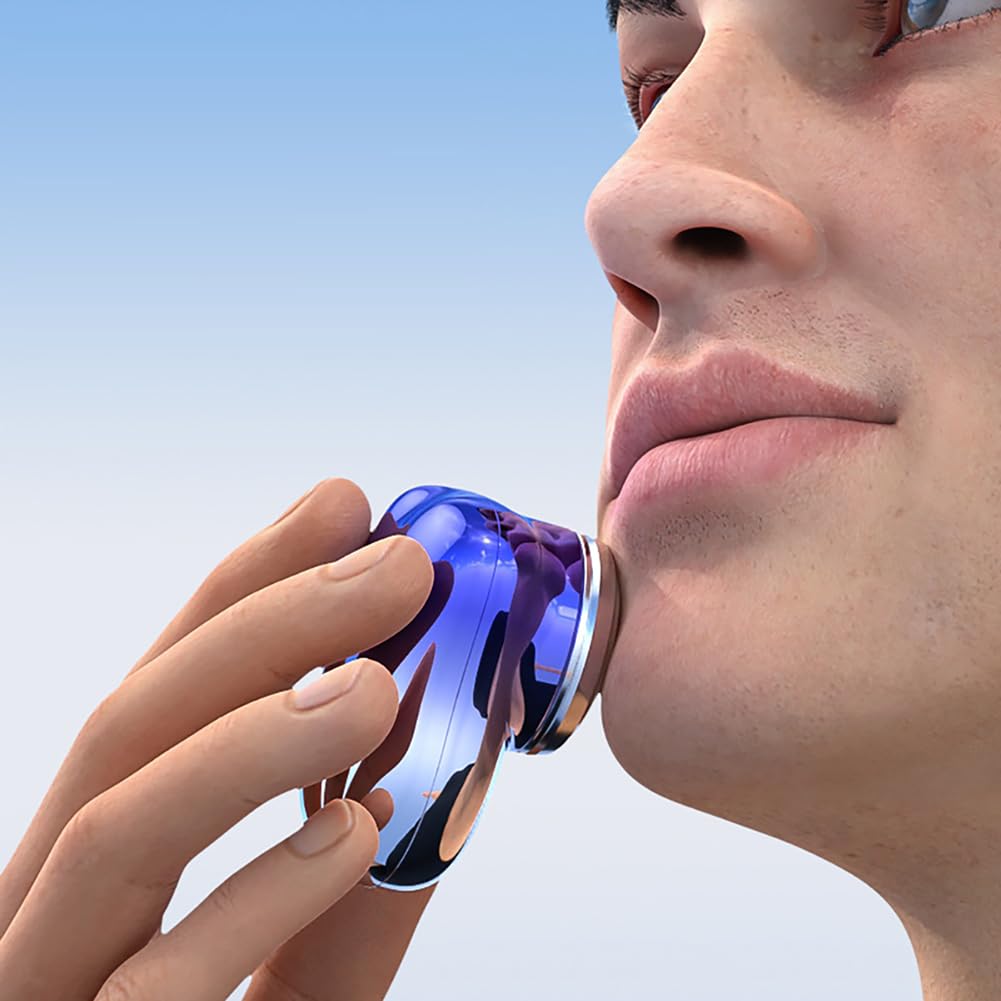 Starprout Mini Portable Electric Shaver for Men - Rechargeable Wet/Dry Travel Razor with Pocket Size Design - Perfect for Business Trips, Gym Bags & Daily Shaving (Blue)