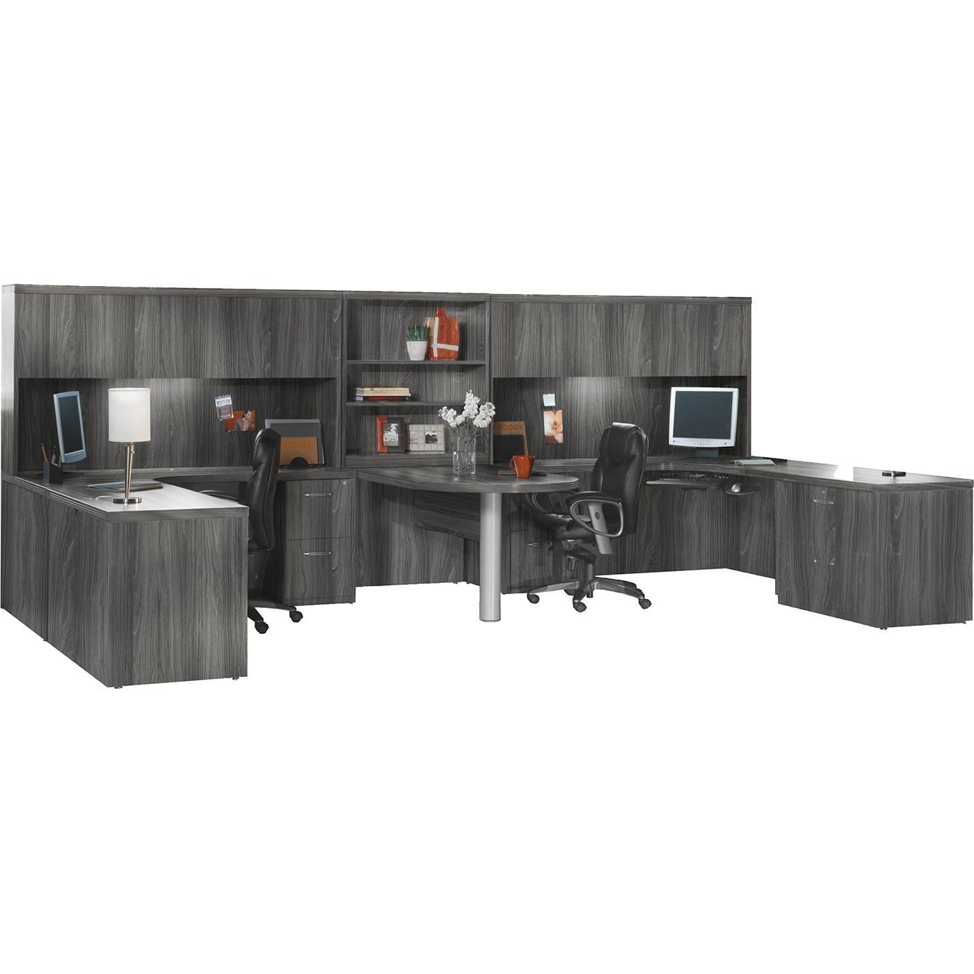 Safco Mayline Aberdeen Office Desk Set [AT18] - Modern Workstation for Home & Office - Perfect for Professionals, Remote Work & Productivity Spaces