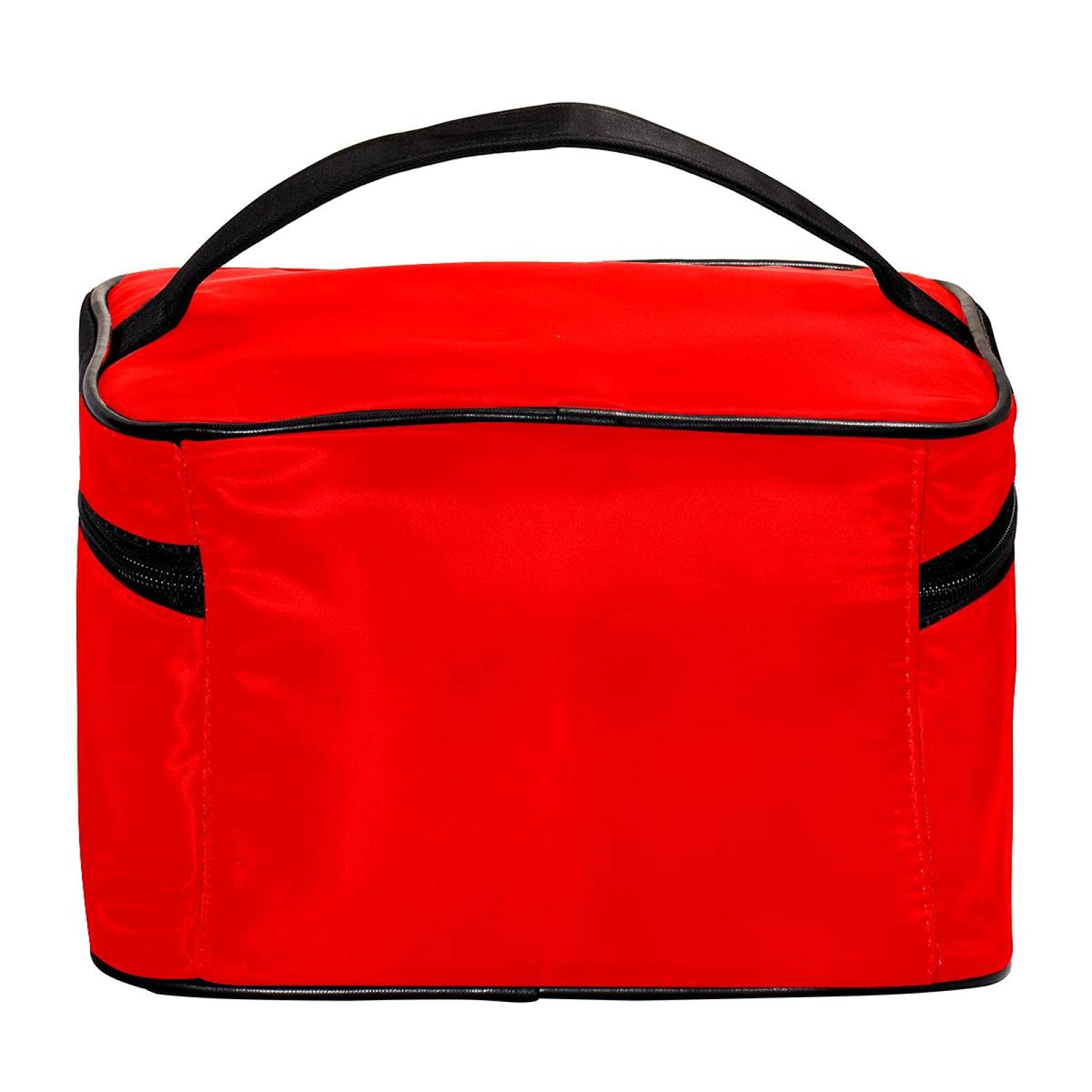 Red Travel Makeup Bag Large Cosmetic Organizer with Zipper - Waterproof Toiletry Case for Women & Girls | Perfect for Vacation, Gym, Business Trips & Daily Essentials Storage