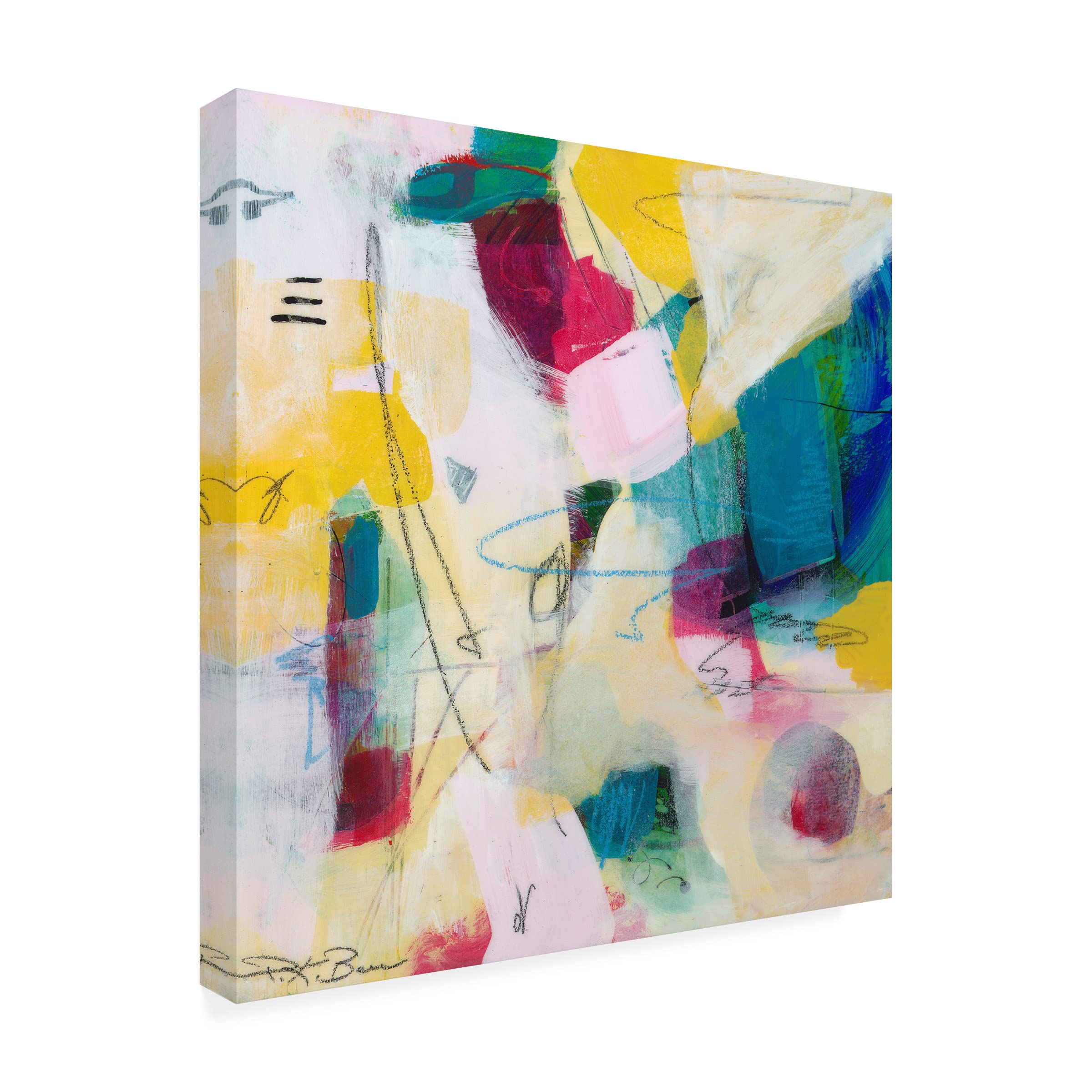 Trademark Fine Art 'Oide 3' Canvas Wall Art by Pamela K Beer - Modern Abstract Painting for Living Room, Bedroom & Office Decor
