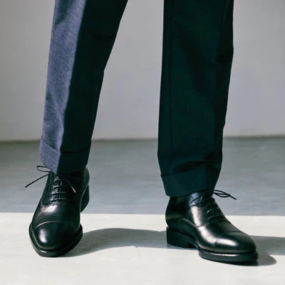 Men's Oxford Cap Toe Dress Shoes with Dainite Sole - Classic Formal Business Shoes for Office, Wedding & Special Occasions