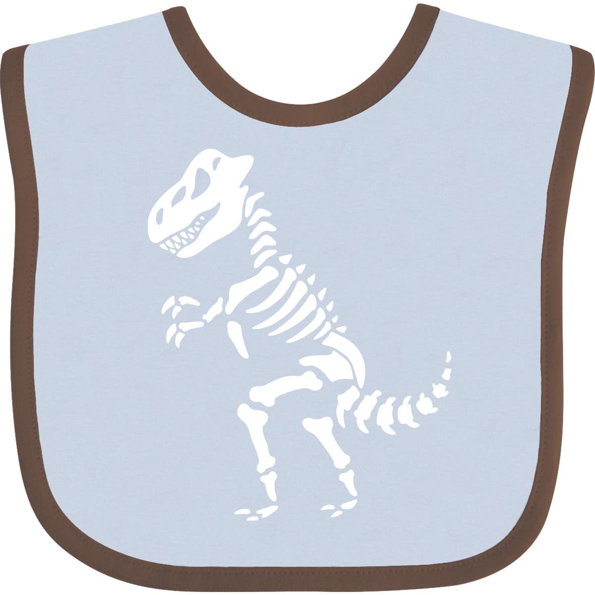 Inktastic Funny Dinosaur Skeleton Bones Baby Bib - Cute Dino Feeding Bib for Infants & Toddlers - Perfect for Mealtime, Daycare, and Dinosaur-Themed Parties