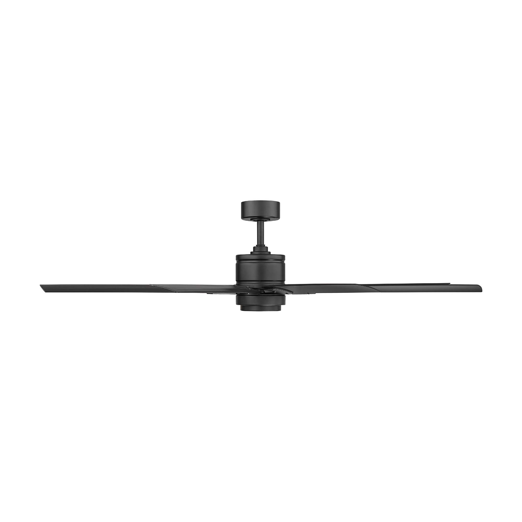 Renegade 52-Inch Smart Ceiling Fan with LED Light Kit, Matte Black, 2700K, Remote Control, Alexa & App Compatible for Indoor and Outdoor Living Spaces