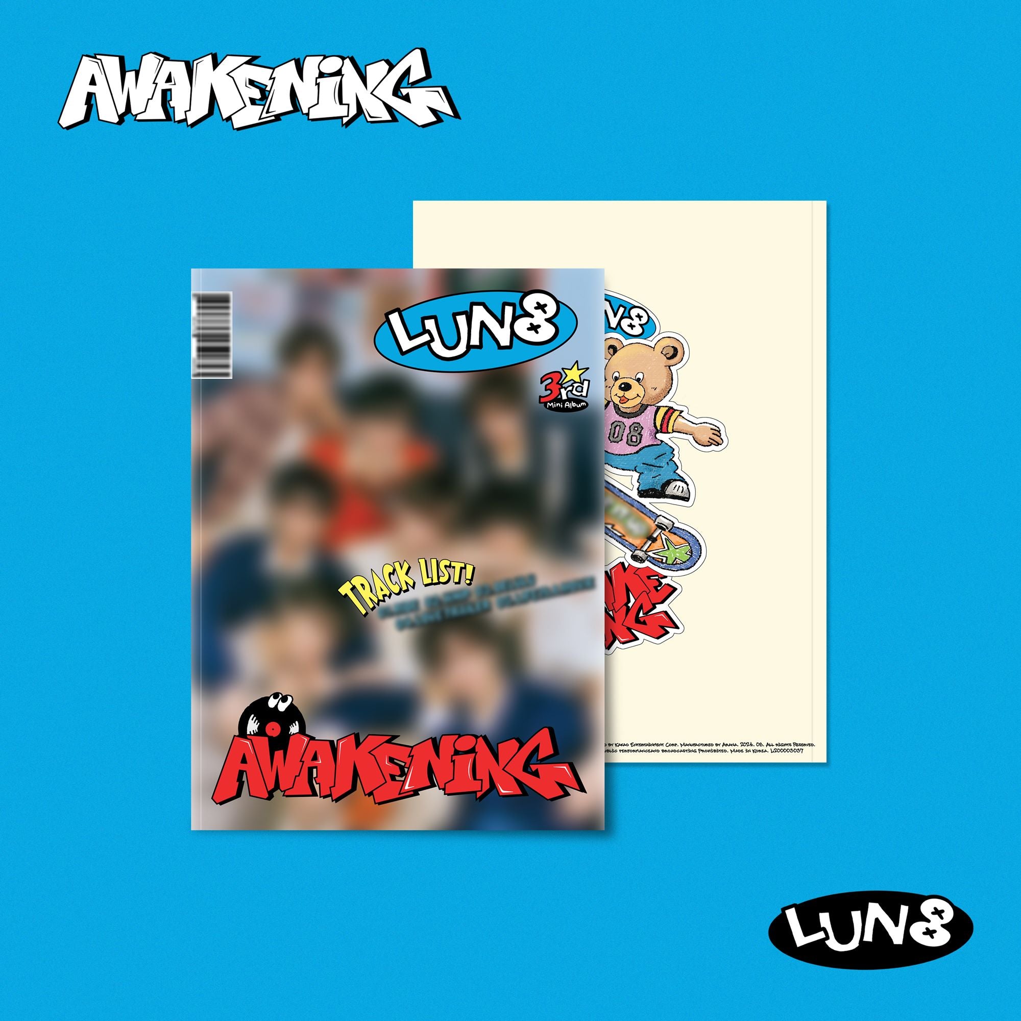 LUN8 3RD MINI ALBUM 'AWAKENING' - Kpop Album, Exclusive Photocards & Posters | Perfect for Kpop Collectors & Music Lovers