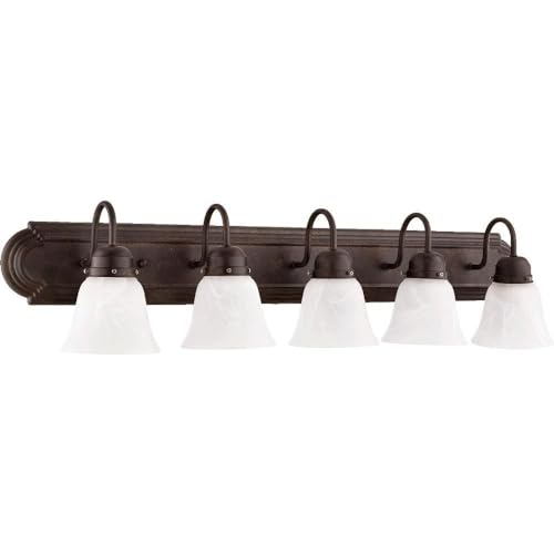 Moritz Collection 5-Light Traditional Vanity Light Fixture in Bronze/Dark Finish - Perfect for Bathroom, Powder Room & Dressing Area Lighting