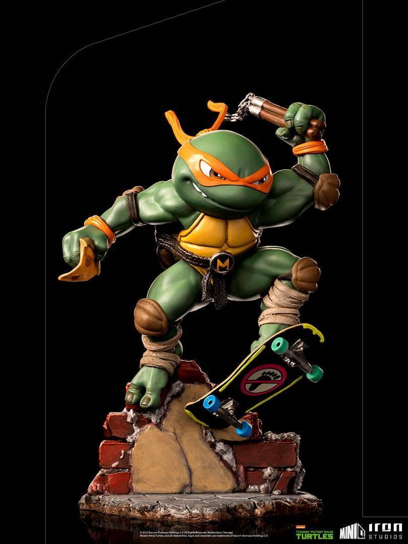 Iron Studios TMNT Michelangelo MiniCo Figure - Collectible Teenage Mutant Ninja Turtle Action Figure for Fans & Collectors - Perfect for Display, Gifts, and TMNT Merchandise Collections