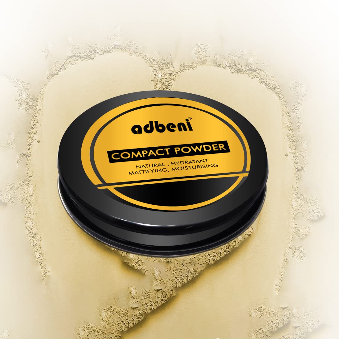 Adbeni Oil Control Compact Pressed Powder - Matte Finish, Long Lasting, Biege (CP02) | For Oily Skin & Shine-Free Makeup All Day | Perfect for Daily Use, Touch-Ups & On-The-Go Application