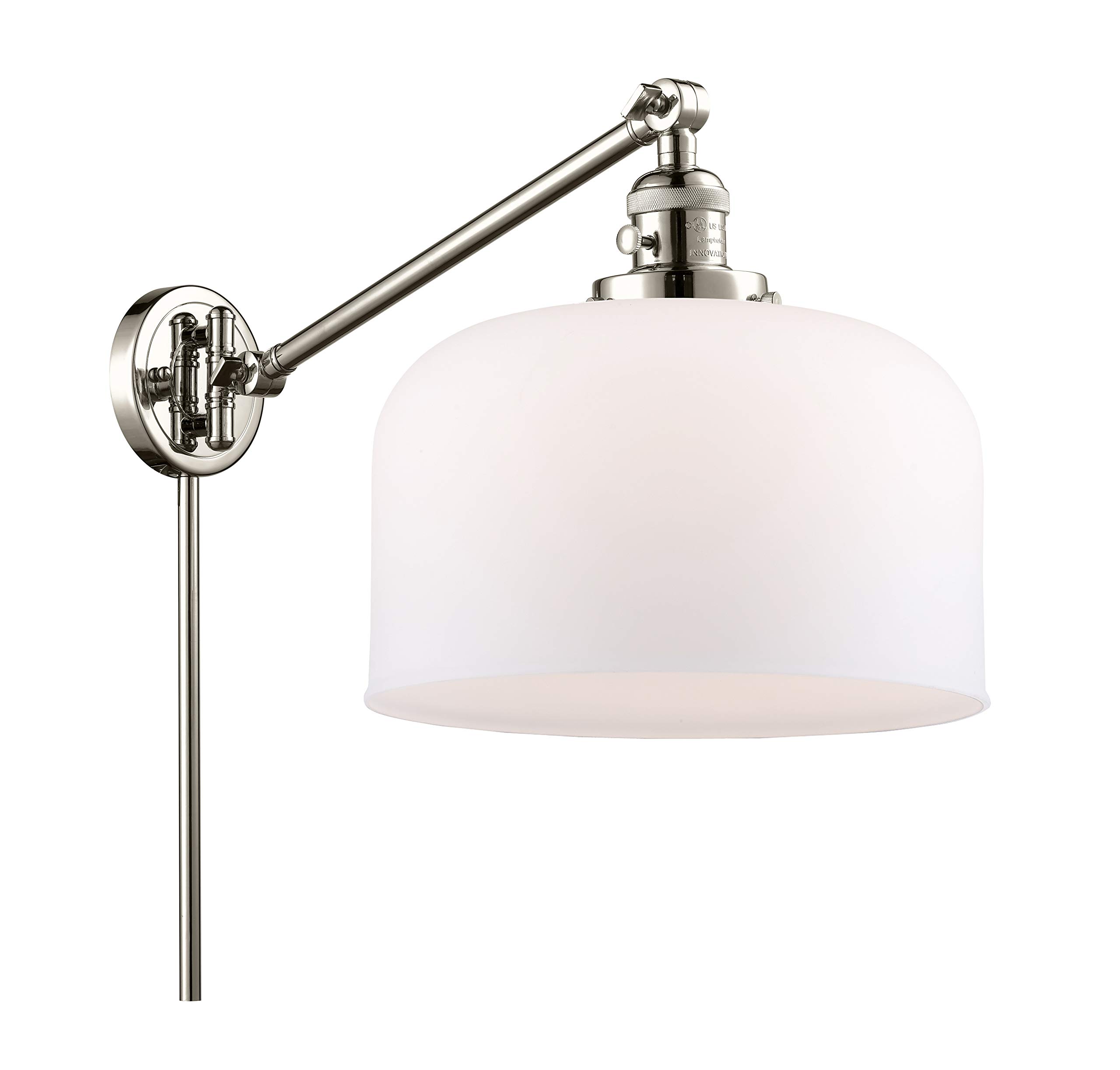 Franklin Restoration Collection LED Swing Arm Desk Lamp - Adjustable Gooseneck Task Light for Reading, Office, Study & Nightstand - 237-PN-G71-L-LED Modern Desk Lighting