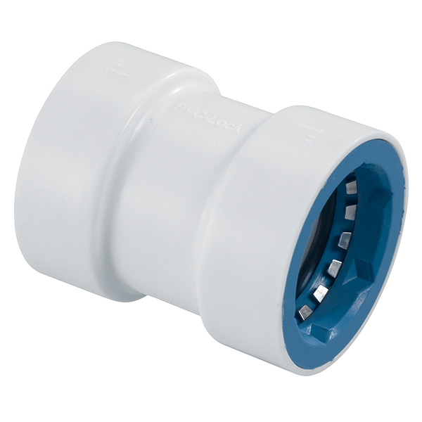 Hydro Rain PVCL 429 010 PVC Lock® 1 PVC Lock Coupling - Durable PVC Pipe Fitting for Irrigation & Plumbing Systems | Perfect for Garden Watering, Sprinkler Systems & Pool Maintenance