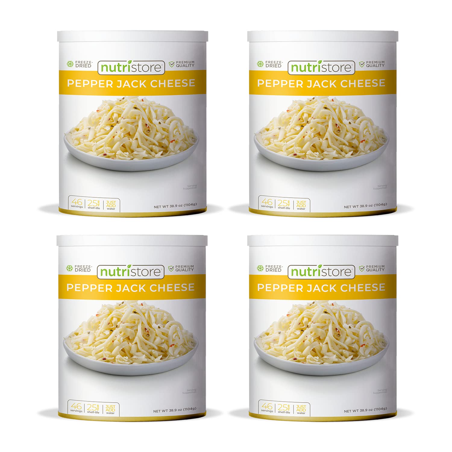 Freeze-Dried Pepper Jack Cheese Shreds - Long Shelf Life 25 Years | Emergency Food Storage & Survival Supplies | Perfect for Camping, Hiking, Backpacking Meals | Healthy Snack for Outdoor Adventures & Prepper Pantry