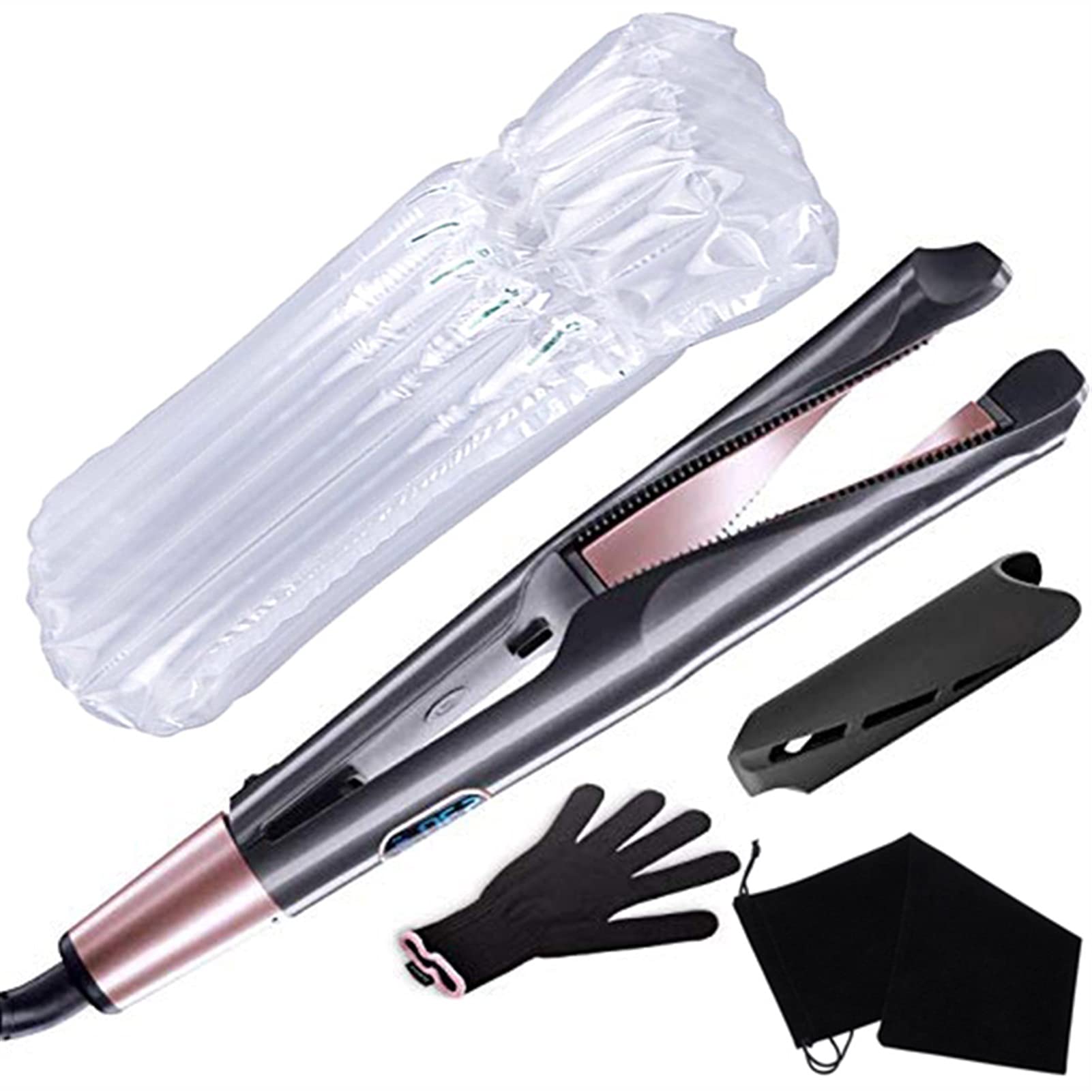 **Tyfanag 2-in-1 Hair Curler and Straightener with Negative Ion Technology – Professional Flat Iron & Curling Wand for Smooth, Shiny Hair (AU Plug) – Perfect for Salon Styling, Home Use, and Travel**