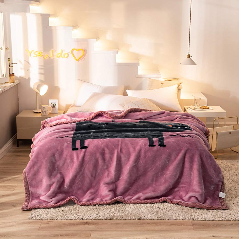 Premium Flannel Throw Blanket - Ultra Soft & Washable Bed Warm Blanket 70.8