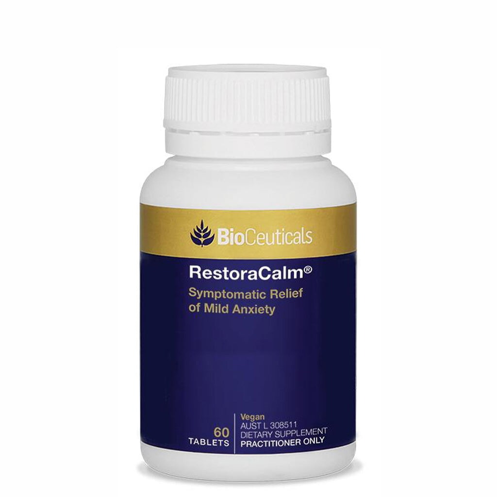 BioCeuticals RestoraCalm - Advanced Stress Relief & Gut Health Supplement for Digestive Support | Promotes Relaxation & Calmness | Ideal for Daily Stress Management & Digestive Wellness