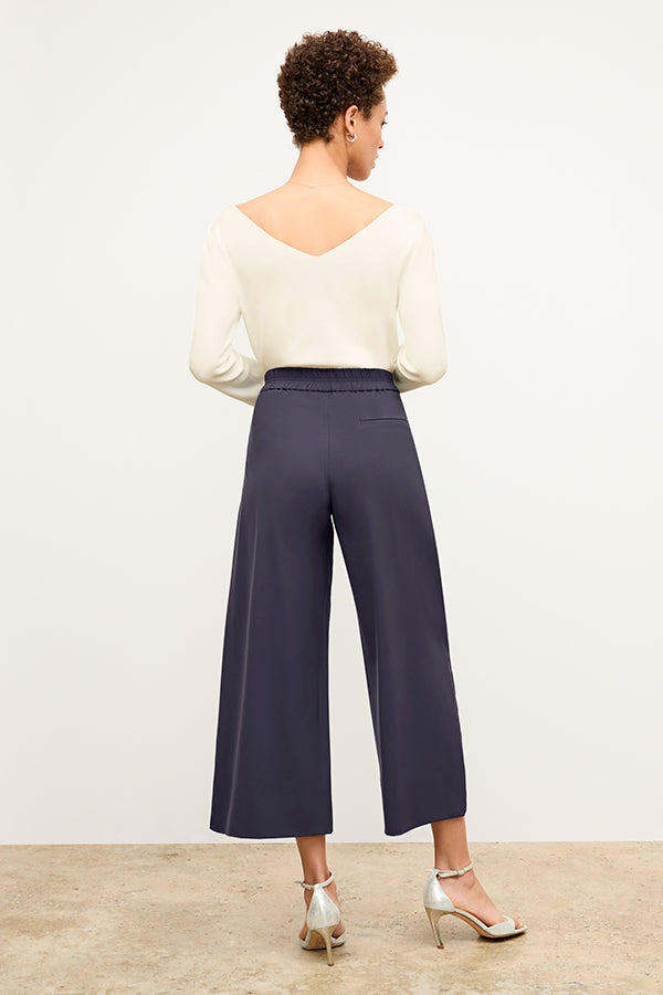 Elena Travel Culotte Pants - OrigamiTech Wrinkle-Free Cool Charcoal for Women | Perfect for Business Trips & Casual Outings