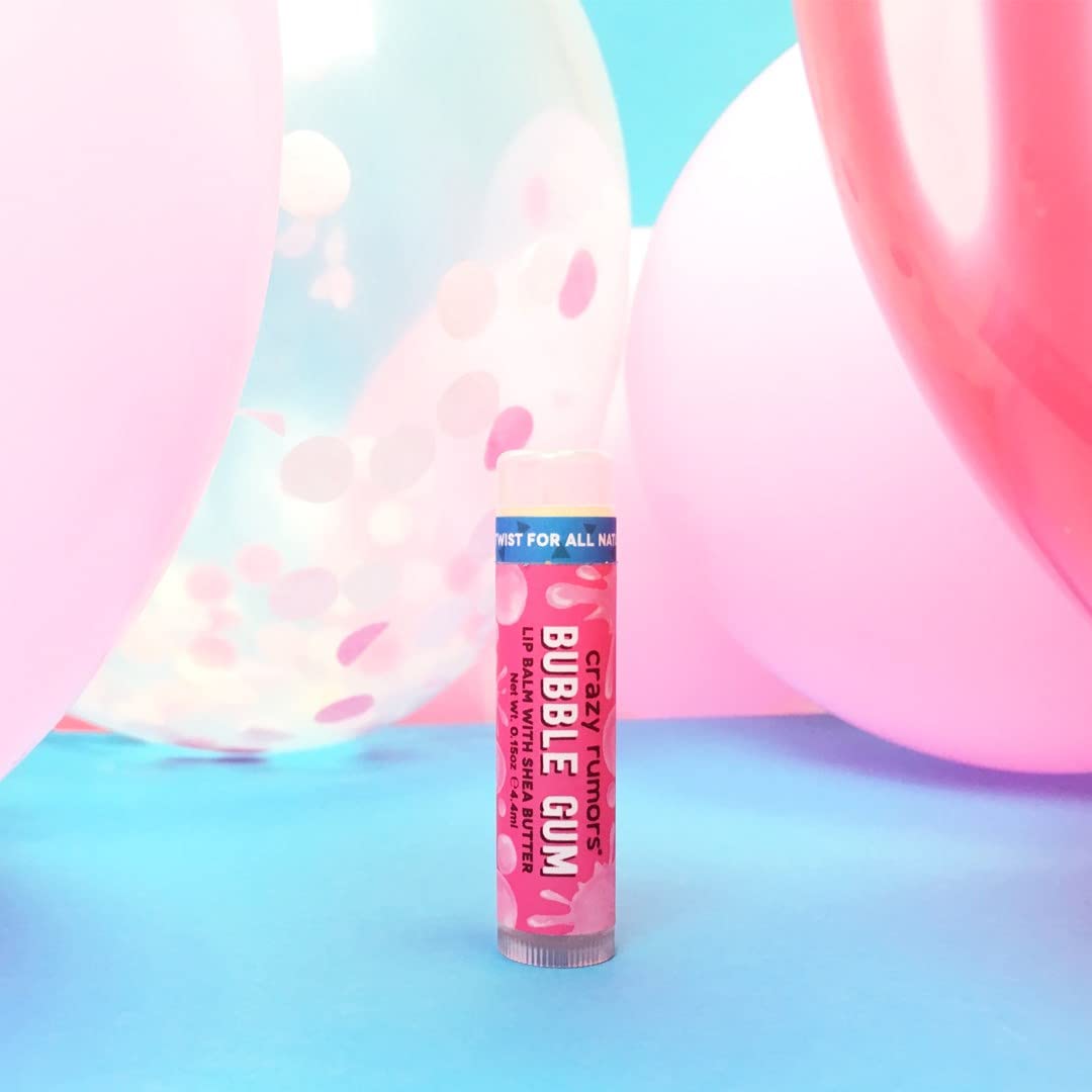 Crazy Rumors Bubble Gum Lip Balm .15oz - Moisturizing & Long-Lasting Lip Care for Dry Lips - Perfect for School, Work, and Outdoor Activities