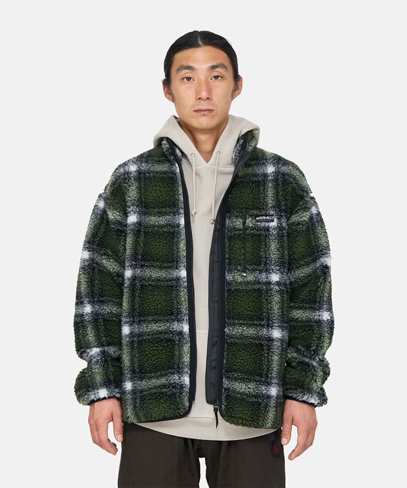 Stylish Shadow Plaid Sherpa Jacket for Men & Women - Warm Winter Fleece Lined Coat - Perfect for Outdoor Adventures, Casual Wear & Cold Weather Fashion