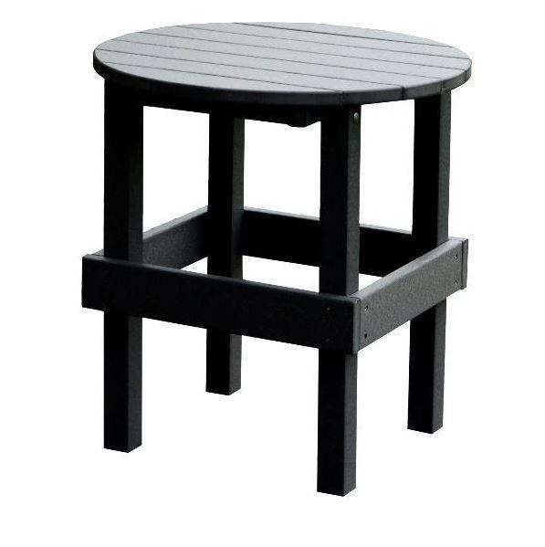 A&L Furniture 24-Inch Round Side Table with Polypropylene Top - Durable Indoor/Outdoor Accent Table for Patio, Living Room, or Bedroom