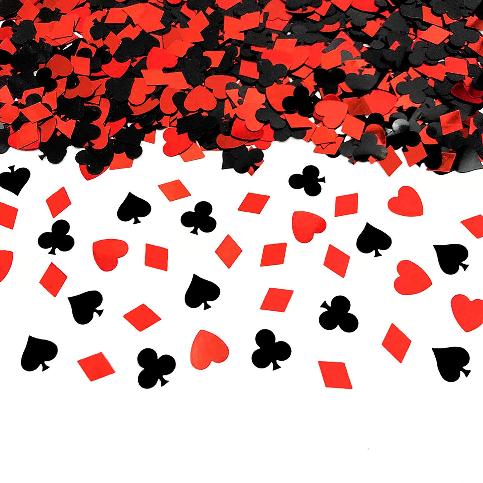 Werich Casino Poker Metallic Foil Confetti - 1000 Pieces for Night Club Parties, Casino Theme Events, Weddings, Birthdays, Baby Showers & Bridal Showers - Perfect for Table Scatter Decorations and Festival Party Supplies