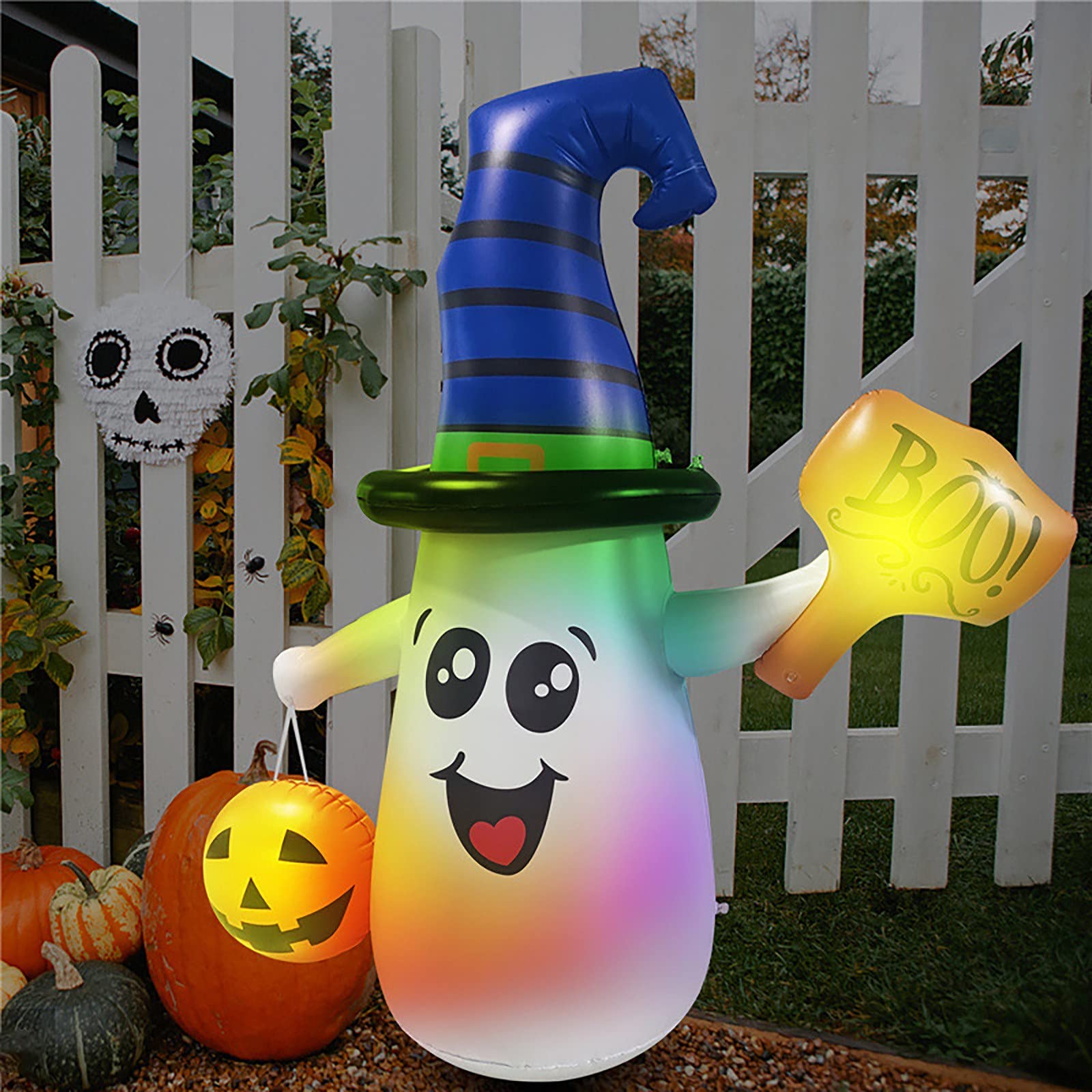 Spooky Halloween Inflatable Ghost Decor - Outdoor & Indoor Holiday Yard Decorations for Garden, Lawn, Party | Haunted House & Halloween Party Decor