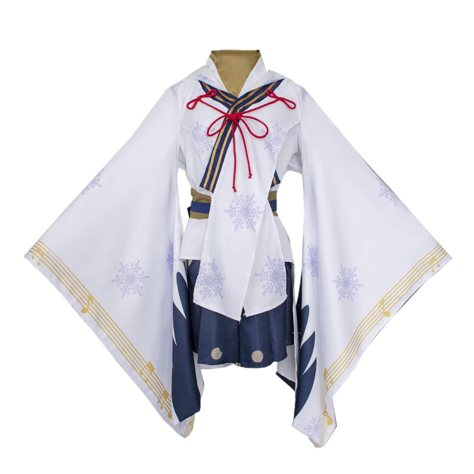 Oppinty Miku Snow Kimono Cosplay Costume - Anime Hatsune Miku Outfit for Halloween, Cosplay Events & Themed Parties