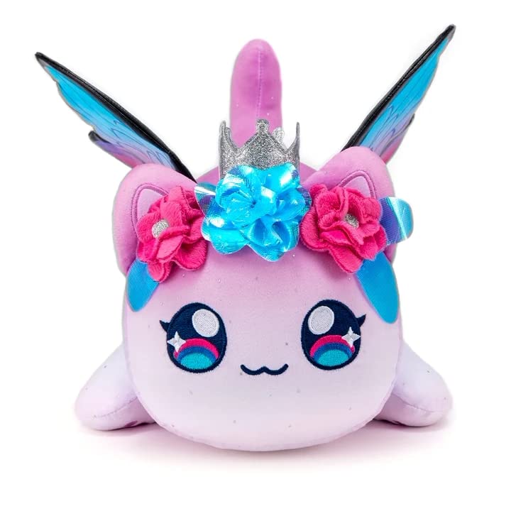 Cute Anime Cat Plush Toy - Meemeows Angel & Demon Stuffed Animal, Soft Cat Pillow Gift for Kids & Fans (Butterfly Cat Design) - Perfect for Bedroom Decor, Birthday Presents, and Anime Collectors
