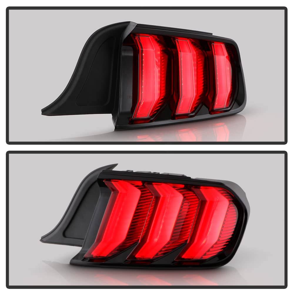 2018-2020 Ford Mustang LED Sequential Tail Lights - Smoked Lens, Plug & Play Installation - Upgrade Your Mustang's Rear Style for Night Driving & Car Shows