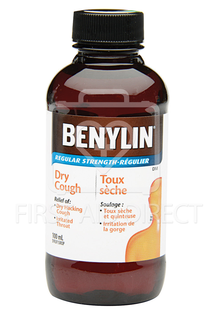 Benylin DM Dry Cough Syrup 100mL - Fast-Acting Cough Relief for Adults & Kids - Day & Night Use