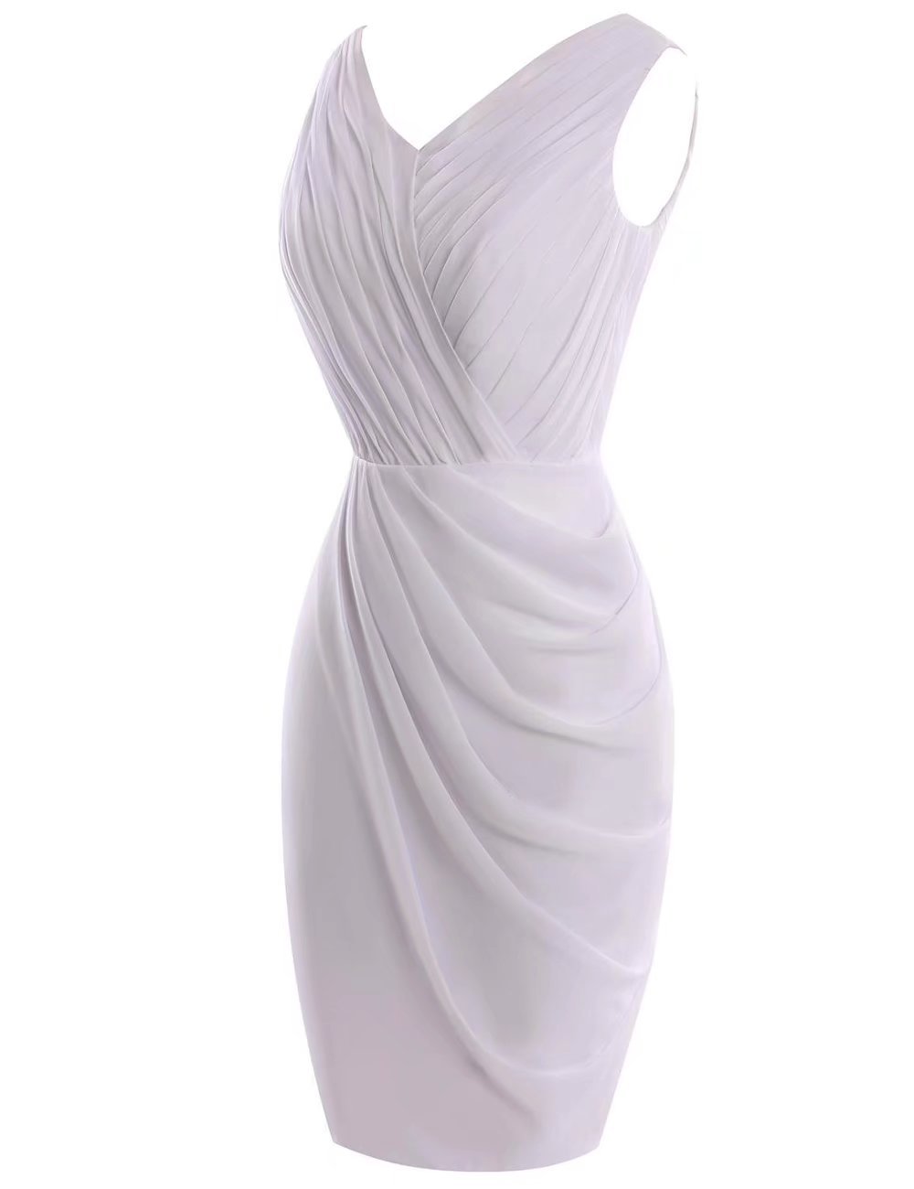 Elegant V-Neck Pleated Mother of the Bride Dress - Wedding Guest Gown for Women - Perfect for Evening Ceremonies, Receptions & Special Occasions