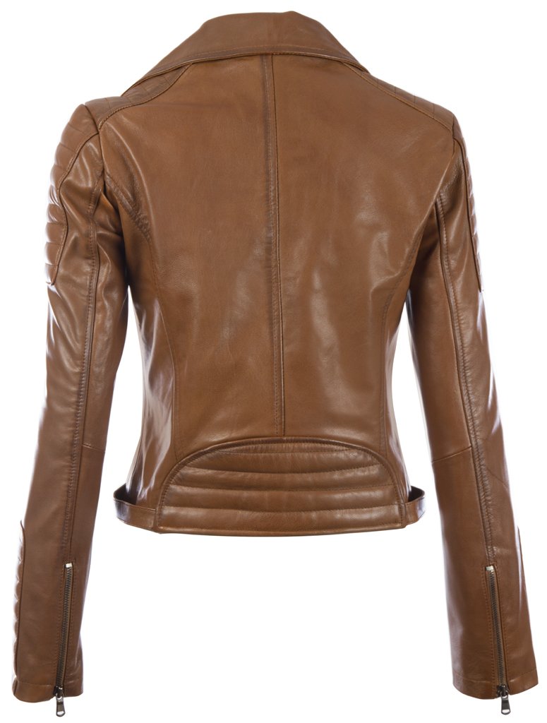 Women's Real Leather Fitted Fashion Jacket (K014) - Stylish Outerwear for Casual Wear, Office & Night Out