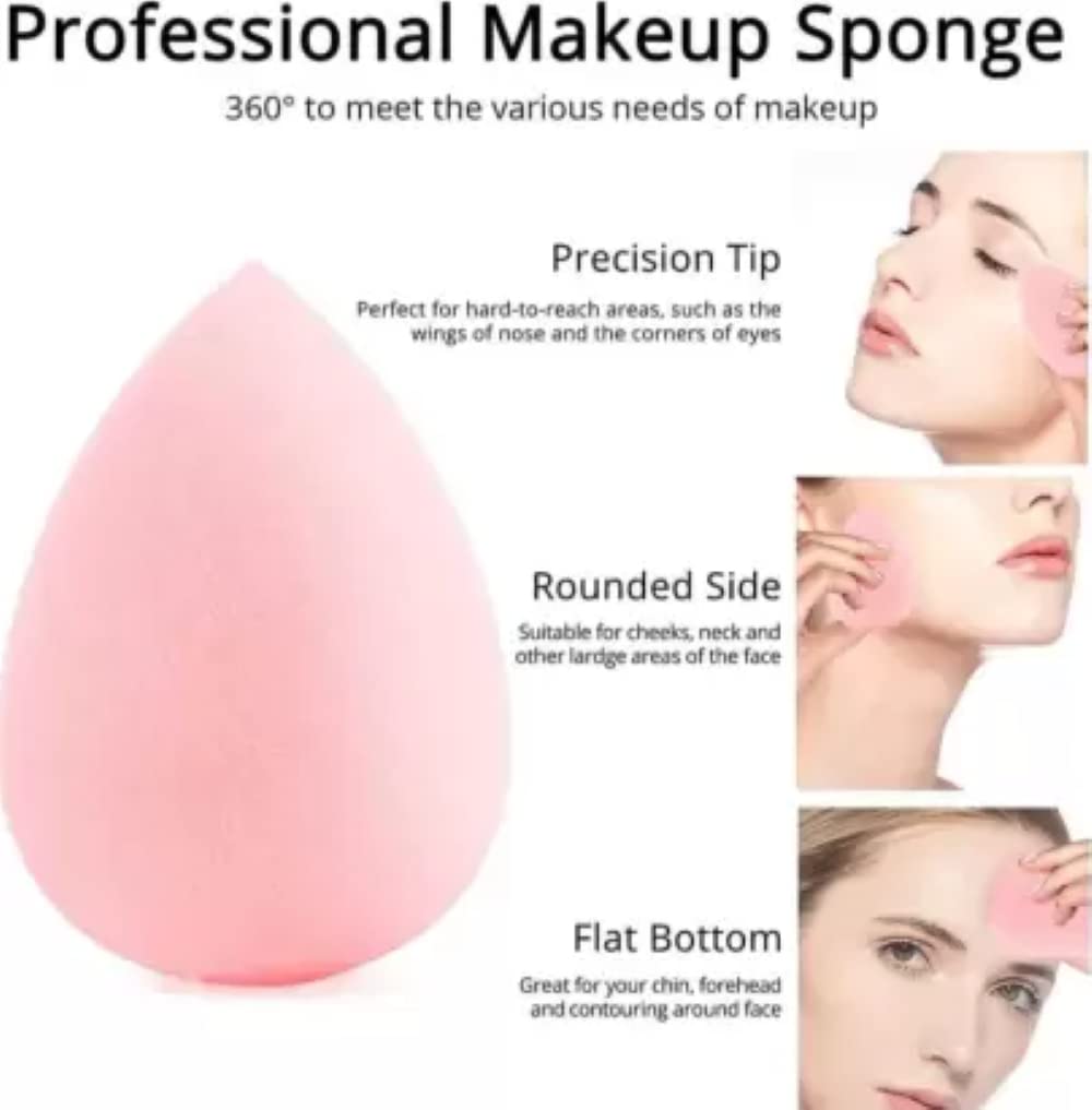 Feelhigh Blender Sponge 8-Piece Set with Storage Box - Premium Makeup Cosmetic Puff Sponges for Flawless Foundation & Concealer Application | Perfect for Home, Travel & Professional Makeup Kits