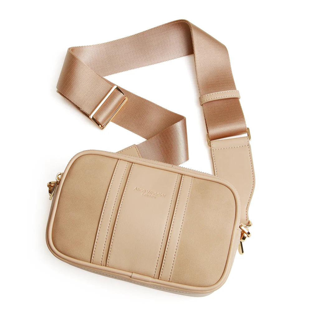 Alice Wheeler Madrid Nappa Leather Crossbody Bag in Sand - Stylish & Durable Handbag for Women, Perfect for Work, Travel & Everyday Use