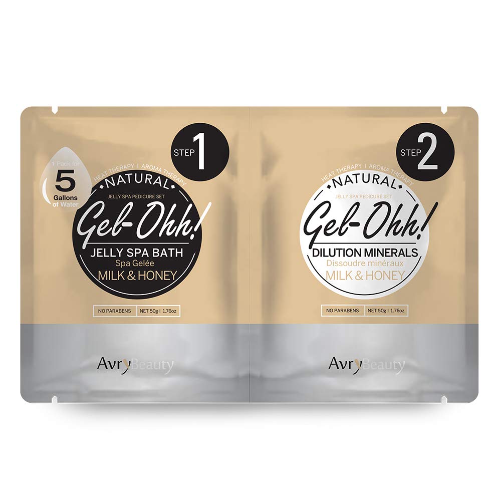 Gel-Ohh Jelly Spa Milk & Honey Hand & Foot Mask - 1 Count - Deep Moisturizing & Nourishing Treatment for Dry Skin - Perfect for At-Home Spa Day & Self-Care Routine