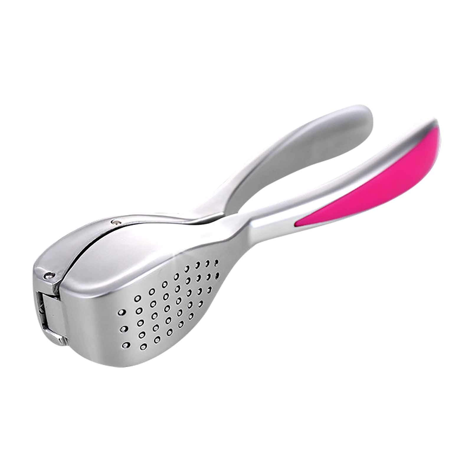 Stainless Steel Garlic Press & Peeler - Manual Garlic Masher Tool for Kitchen, Dining & Bar - Perfect for Cooking, Baking & Meal Prep (One Size)