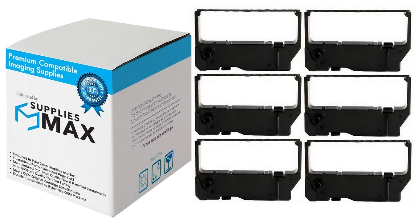 Compatible Replacement Ribbon for Porelon 11309 & Star RC-200P POS Printers - 6 Pack Purple Ink Cartridges for Retail Receipt Printing