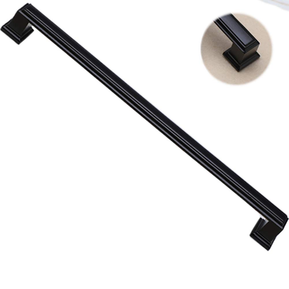 Black Square Foot Cabinet Pulls 2-Pack - Kitchen & Bathroom Hardware for Drawers & Doors