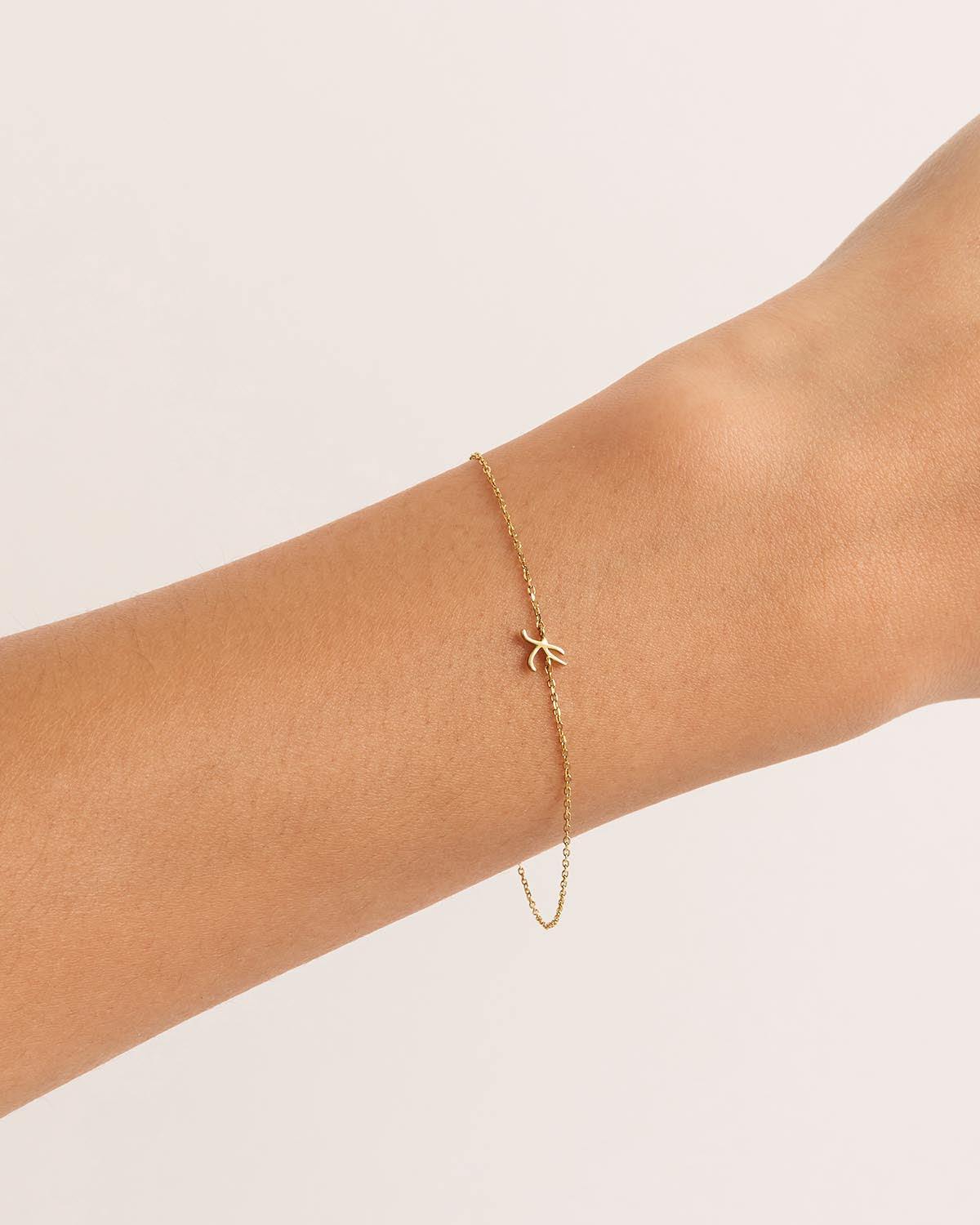 14K Solid Gold Love Letter Bracelet - Dainty & Elegant Jewelry for Women, Perfect Gift for Anniversary, Valentine's Day & Special Occasions