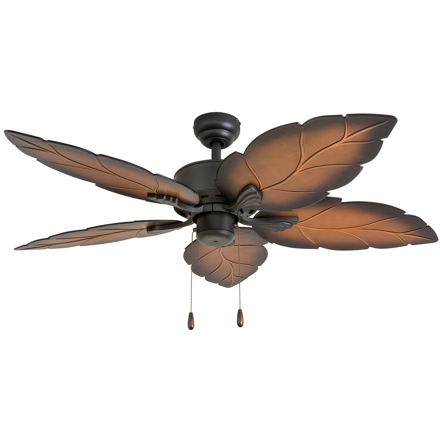 52 Inch Bronze Ocean Crest Ceiling Fan with Pull Chain - Indoor/Outdoor Use for Bedroom, Living Room, Patio & Covered Porch